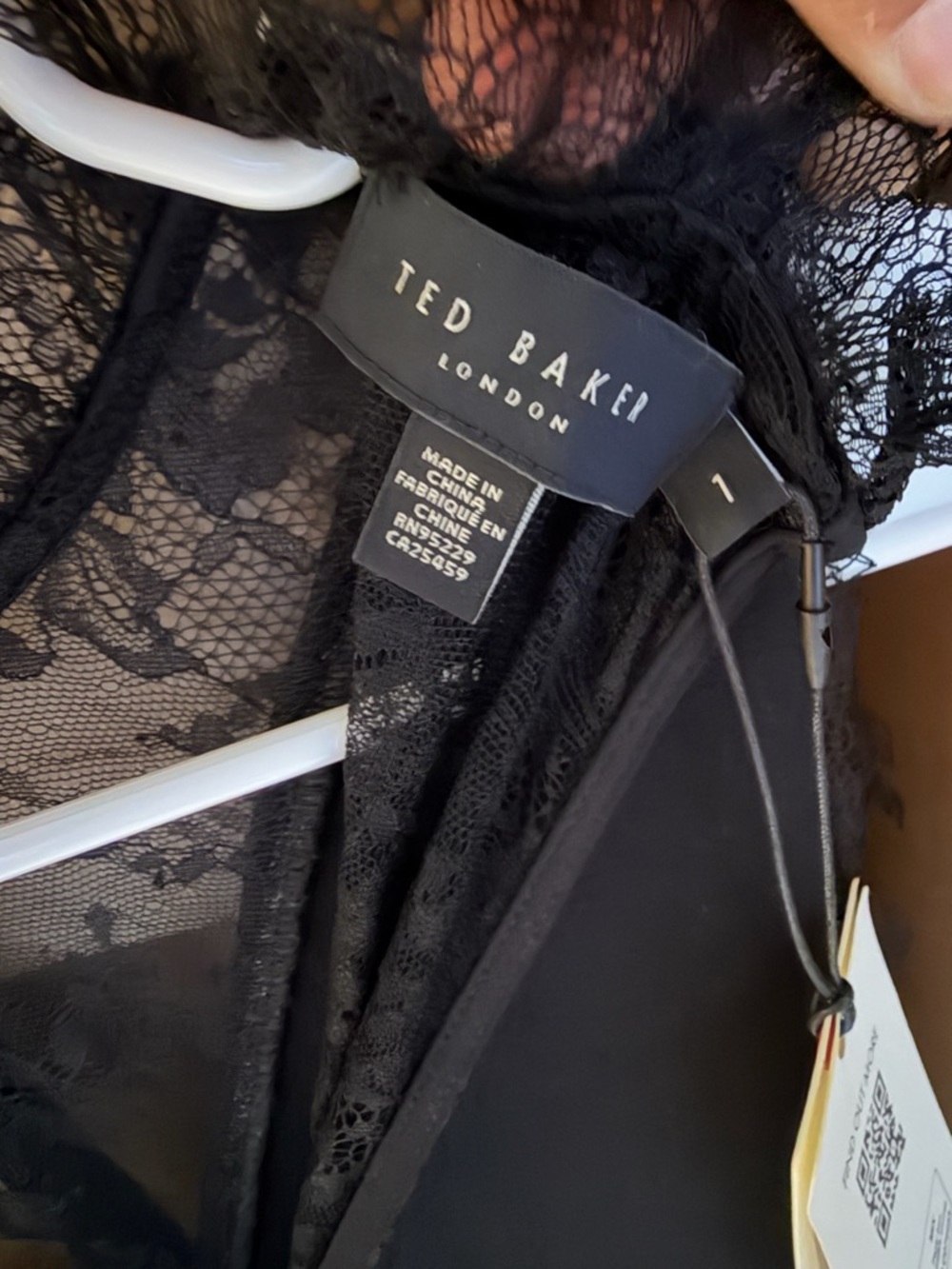 Ted Baker Black Lace-Trim Dress